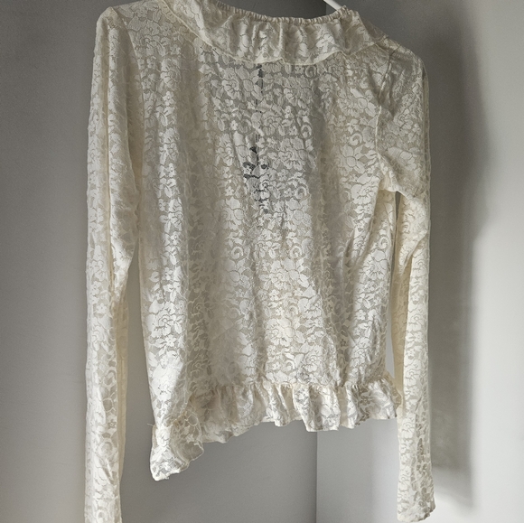 BNWT MOTEL ROCKS lace ruffle blouse - Picture 6 of 7